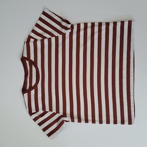 Striped organic cotton box cut tee